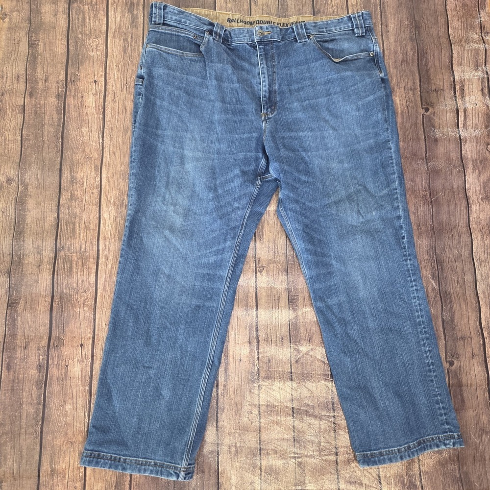 Duluth Ballroom Double Flex Jeans Mens 44 x 30 Blue Straight Rugged Workwear